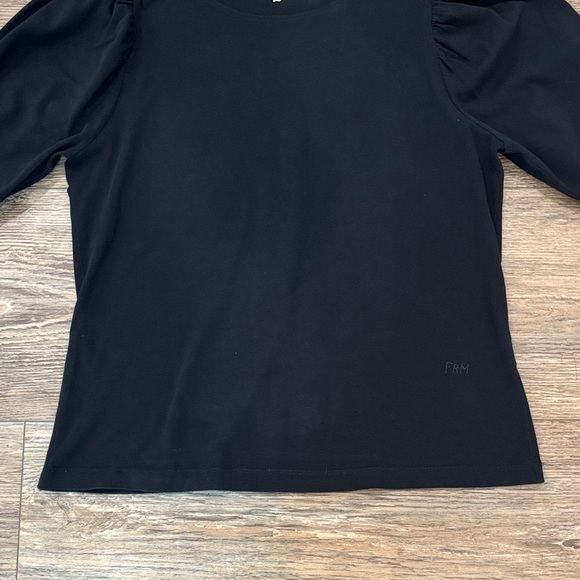 Frame Black Puff Sleeve T-Shirt Women's Size Small The Frankie Capsule Wardrobe - Picture 5 of 10